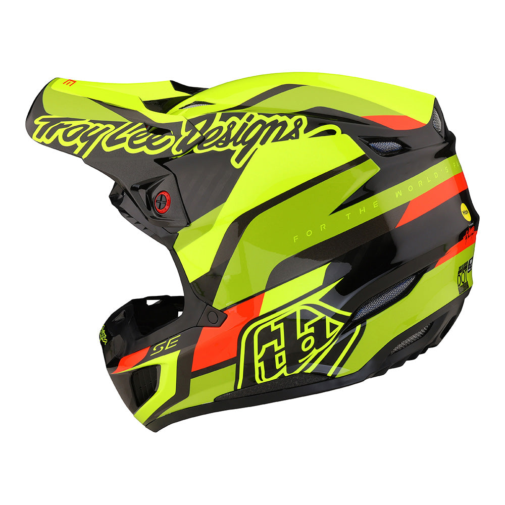 Troy Lee SE5 Carbon Helmet W/MIPS Omega Black / Flo Yellow