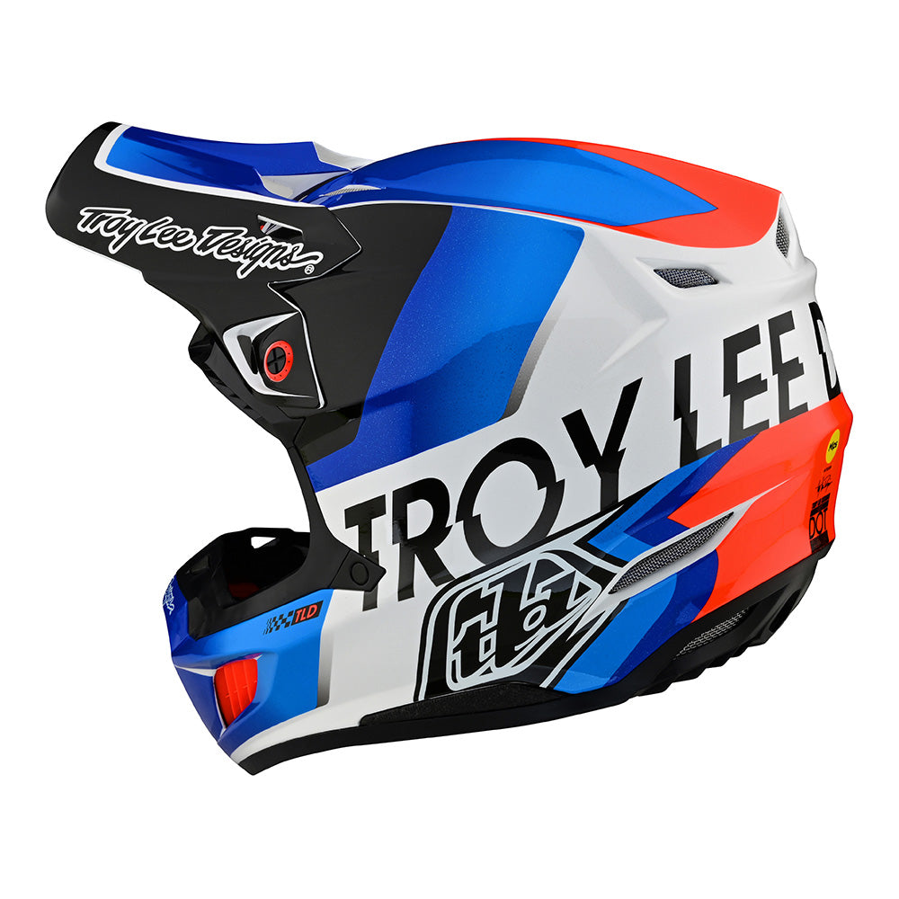 Troy Lee SE5 Composite Helmet W/MIPS Qualifier White / Blue