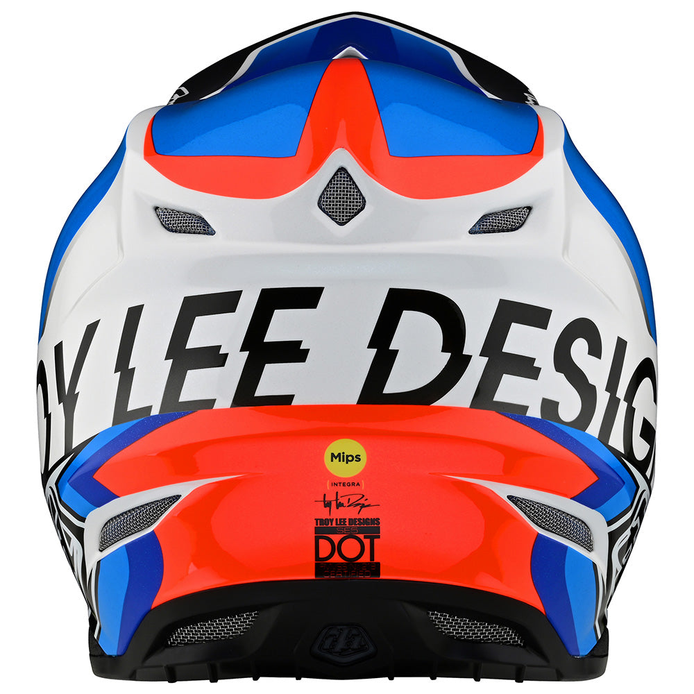 Troy Lee SE5 Composite Helmet W/MIPS Qualifier White / Blue