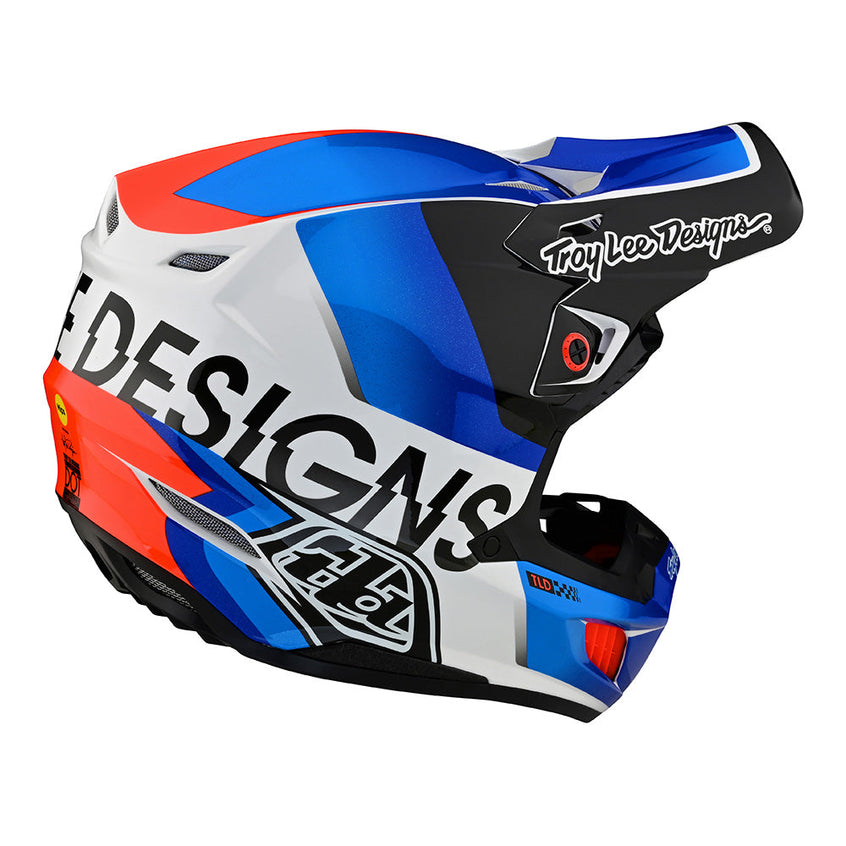 Troy Lee SE5 Composite Helmet W/MIPS Qualifier White / Blue