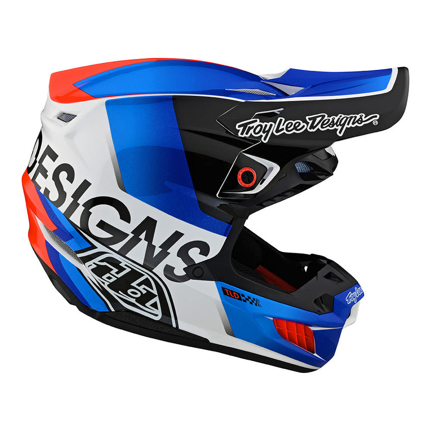 Troy Lee SE5 Composite Helmet W/MIPS Qualifier White / Blue