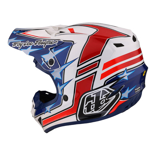 Troy Lee Youth SE4 Polyacrylite Helmet W/MIPS Flagstaff White