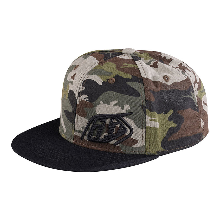 Troy Lee Snapback Hat Slice Camo Army Green / Black